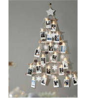 Luz De Cadena LED Para Fotos Y Decoración Navideña 1.5M/3M/6M Con Clips Fairy Operada Por Batería Para Bodas Y Fiestas - details 8