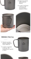 Widesea Kettle De Titanio Para Camping Y Excursiones Equipamiento De Cocina Exterior Tetera Y Cazuela De Viaje De 1L Para 2-3 Personas - details 3