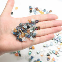 30Pcs/Lot Pendientes De Vidrio Hoja Nueva Con Pétalas De Cristal Forma De Hoja 8x10mm Para Creación De Joyería Accesorios Para Manualidades En Lote - details 2