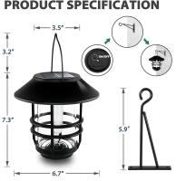 Lámpara Solar Colgante Impermeable Para Exterior Con Lluvia De Lamas LED De Vidrio Grueso Y Acero Inoxidable Para Pared Valla Patio - details 3
