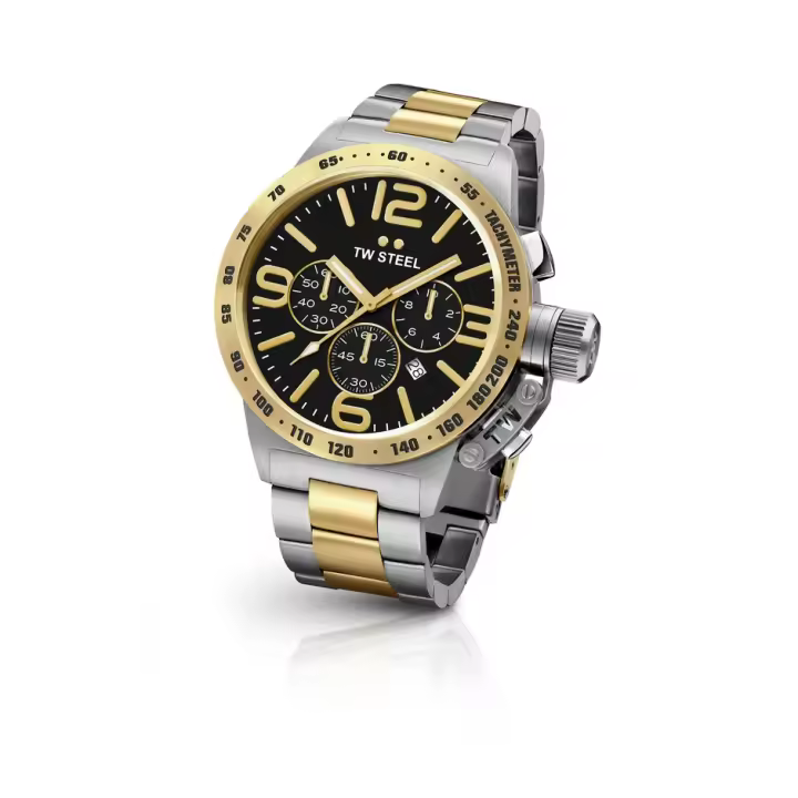 Reloj TW Steel Previous CB43 de Acero Inoxidable de Alta Calidad con Bisel Dorado y Cristal Mineral Reforzado - 1