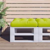 vidaXL Cojín para palés tela estampado de hojas 60x61,5x10 cm en color Diseño de hojas/Antracita/Rojo y más | acolchados duraderos para sofás de jardín terraza exterior - details 8