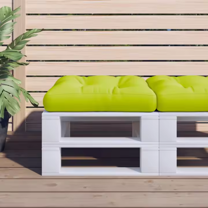 vidaXL Cojín para palés tela estampado de hojas 60x61,5x10 cm en color Diseño de hojas/Antracita/Rojo y más | acolchados duraderos para sofás de jardín terraza exterior - 1
