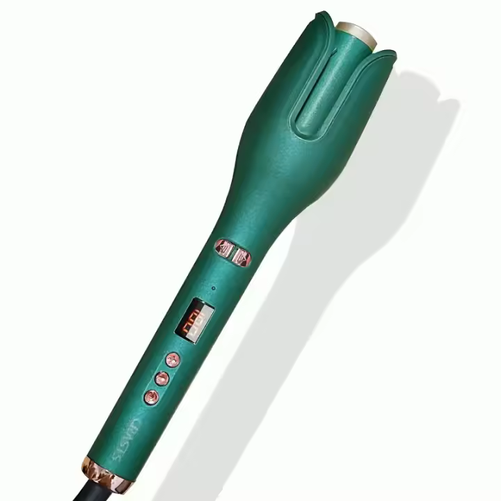 Varita rizadora de pelo automática, rodillo portátil antiquemaduras para ondas largas y cortas - 1