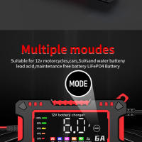 Cargador De Batería Para Coche Y Motocicletas 12V 6A Pantalla Grande 14.6V 6A Compatible Con Lifepo4 Lead Acid AGM GEL PB Lithium Material ABS - details 5