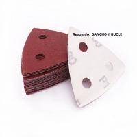 100pcs De Papel De Herramienta Triangular De 80 Mm Con 3 Agujeros Discos De Mezcla Ajustable Para Herramienta Oscilante Y Paja De Arena 60-400 Grit - details 3