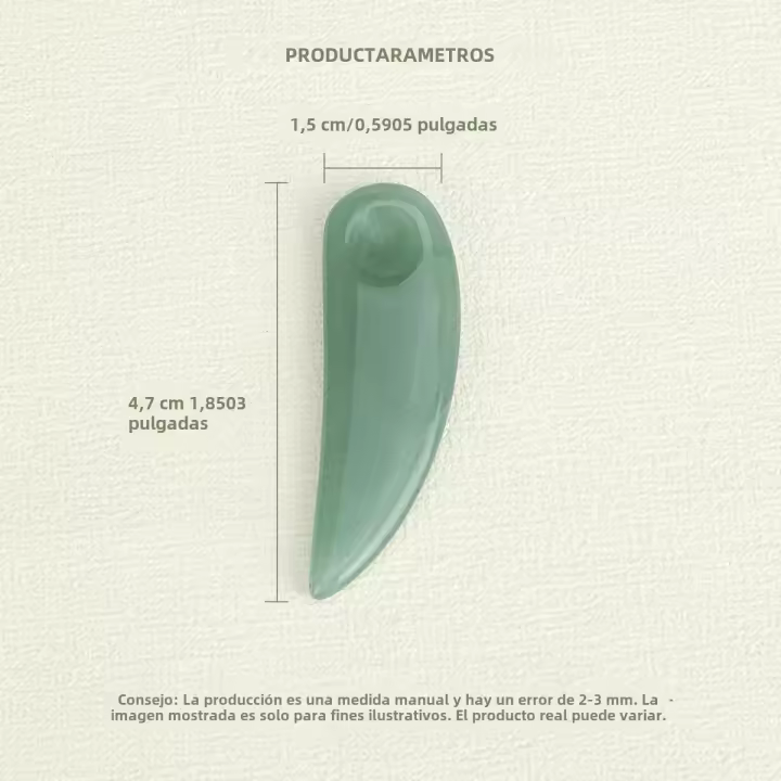 Cuchara De Jade Para Facial Espátula De Maquillaje Reutilizable Herramienta De Cuidado De La Piel Para La Belleza - 1
