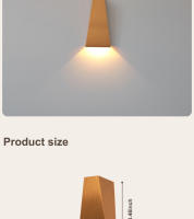 Lámpara De Pared LED 12W Dorada En Aluminio Para Interiores Estilo Moderno Adecuada Para Salones Dormitorios Hoteles Restaurante AC110V 220V - details 6