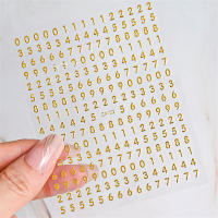 Juego De 5 Piezas De Letras Y Números 3D Adhesivos Para Uñas DIY En Oro Y Plata Decoración Para Manicura Herramientas De Accesorios De Uñas - details 4
