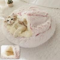 Waneka - Cama semi cerrada para Gatos Modelo Korat - Tamaño XL 60 cm - mullida - details 3