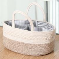Bolsa De Pañales De Algodón Para Bebé Cesta De Almacenamiento Portátil Para Viajes Eco-amigable Bolsa Para Mamá - details 4
