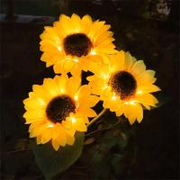 Lámpara De Jardín Solar LED En Forma De Girasol Iluminación Exterior Para Césped Decoración De Jardín Y Paisaje Nocturno - details 2