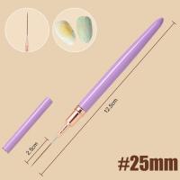 Juego De Pinceles Para Uñas Con Mango 7/9/11/15/25MM Línea De Dibujo De Puntos En Blanco Y Negro Herramientas De Manicura Para Arte De Uñas - details 10