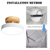 Lámpara De Techo Para Entrada Estilo Nórdico Madera Redonda Para Pasillo Comedor Estudio Dormitorio Baño Iluminación Industrial - details 6
