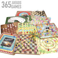 CB Games - Pack 365 juegos de mesa en caja metálica, 10 tableros multijuego, fichas, 7 dados, juego de la oca, backgammon, de 1 a 8 jugadores, juguetes educativos, juguetes niños + 6 años - details 1