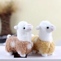 Juguete De Peluche Alpaca Lindo Para Niños Muñeco De Peluche Suave Decoración De Cumpleaños Regalo Para Niñas Y Niños Con Llavero Colgante - details 1