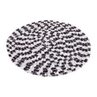 Cofan Pack de 6 salvamanteles individuales  Bajoplatos redondos  Diámetro: 38 cm  Color: beige y negro  Salvamanteles con detalles decorativos - details 2