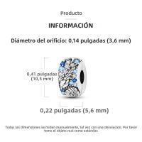 Encanto De Hummingbird De Plata Para Pulsera DIY Joyería Para Mujer Con Cada Pieza De Bola De Cúbico Zirconia Forma Irregular - details 5