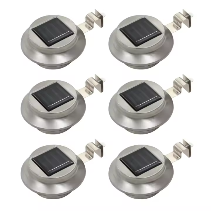 vidaXL Lámparas Solares LED Exterior Redondas Blanco Iluminación Casa Cantidad 6 unidades, 12 unidades - 1