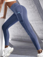 Leggings De Cintura Alta Para Mujer Con Bolsillos Pantalones De Yoga Elásticos Para Fitness Y Correr Talla Verdadera - details 6