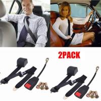 Cinturón de seguridad universal ajustable de 3 puntos para Coche y furgoneta, 2 unidades, Con pernos - details 2