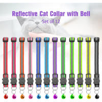 Reflective cat collar with bell, set of 12, Breakaway Cat Co - details 1