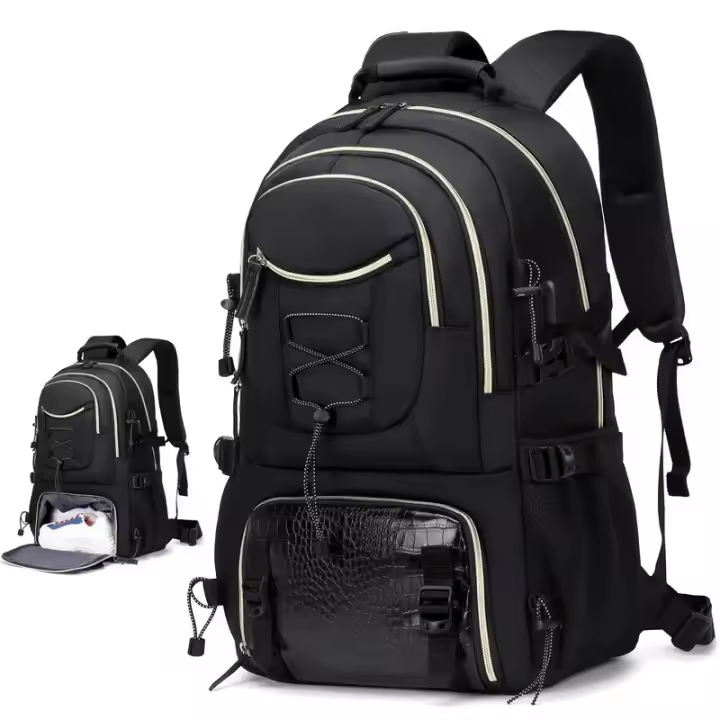 Mochila para hombre: Nailon duradero, Diseño de múltiples bolsos para computadora portátil y artículos Esenciales, Bolsa de viaje, Bolsa de montañismo, mochila Oxford - 1