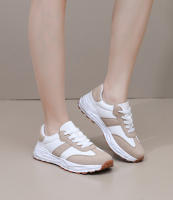 Zapatillas De Correr Para Mujer Casual Ligero Con Suela Gruesa Y Plataforma Zapatillas De Caminar Con Cordones PU Transpirables Talla Verdadera Para Adultos - details 4