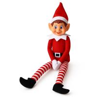 Elfo Navideño de Piernas Largas 30 cm MARUKATSU – Figura Festiva de Felpa y Vinilo con Brazos Flexibles, Ideal para Decorar o Regalar en Navidad - details 0