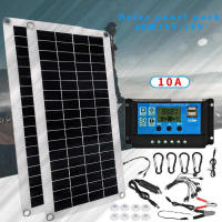 Kit De Placa Solar 40W 12V/18V Con Controlador De 10A-100A Para Teléfono RV Coche Caravana Camping Al Aire Libre Batería Monocrómica Silicon - details 15