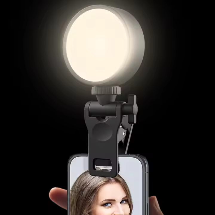 Anillo de Luz con Clip para computadora portátil | Luz de transmisión LED - Anillo de Luz portátil para teléfono videoconferencia, Transmisión en, Luz LED PA - 1