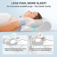 Almohada De Memoria Para El Cuello 2 En 1 Ergonómica Y Ortopédica Almohada De Soporte Contorneado Para Dolor De Cuello Poliéster 100% Forma De Wedge - details 5