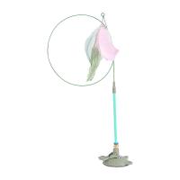 Varita De Plumas Para Gatos Juguete Portátil Con Ventosa Para Entretenimiento De Mascotas Adecuado Para Gatos Domésticos Y Cachorros - details 8