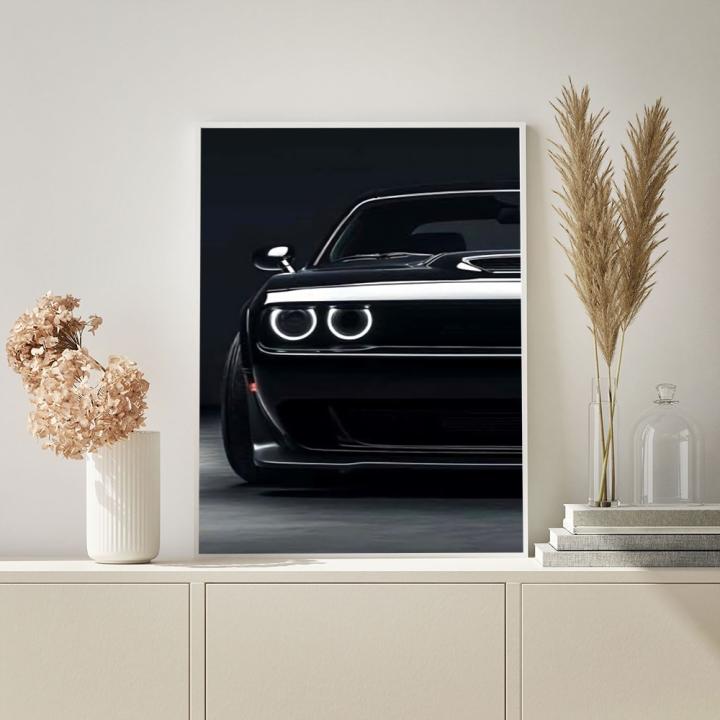 Póster Self-adhesivo Dodge Challenger SRT Hellcat Redeye Resistente Al Agua Para Decoración De Pared De Café Barra Habitación Moderno Estilo Arte De Papel
