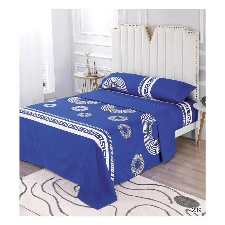 STARLEY-Juego Sábanas de Cama Estampadas 3 Piezas (100% poliéster) Incluye Funda de Almohada + Encimera + Bajera Ajustable - 1