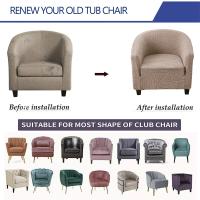 Cubierta De Silla Club Elástica En Jaquearl Sólido Protección De Muebles Para Sala De Estar Cubierta De Sofá De Barra Adecuada Para Silla De Un Brazo - details 36