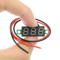 5PCS Mini Voltímetro Digital 2.5V-40V Con 2 O 3 Cables Medidor De Tensión Rojo/Azul/Negro/Azul Oscuro Verde Tester De Voltaje - details 4