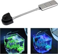 Luz LED para acuario pequeño, mini abrazadera de acuario ajustable 24 LED bicolor iluminación LED (18 blanco 6 azul) 2 modos 1,5 W 20-30cm - details 3