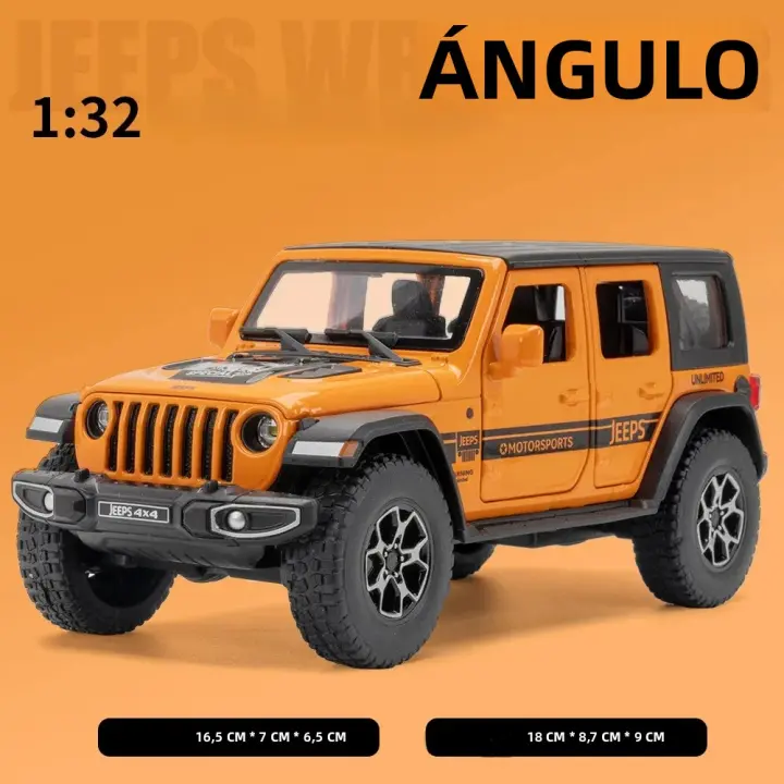 Jeep Wrangler De 1:32 Vehículo De Juguete Simulado Con Sonido Y Luz Absorbedores De Choque Aleación Juguete Para Niños Colección Regalo A905 - 1