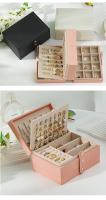 Caja De Almacenamiento De Joyas De Cuero PU Portátil Gran Capacidad Para Viaje Organizador De Joyas Con Mostrador a Prueba De Polvo Para Collares Pendientes Y Anillos - details 4