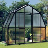 vidaXL Invernadero con Estructura de Aluminio Gris Antracita 3,3 m² Cobertizo - details 0