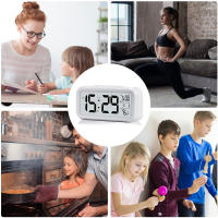 Reloj De Alarma Digital LCD Con Temperatura Y Calendario Reloj De Mesa Para Dormitorio Oficina Baño Potenciado Por Baterías Decoración Del Hogar - details 4
