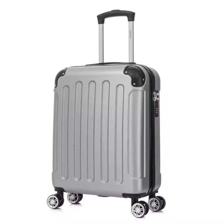 Maleta Cabina ABS 55x40x20cm (44L) - Aprovechamiento Maxima Capacidad - 20 Pulgadas - Ryanair Vueling Iberia Wizzair - Negro/Azul/RosaDorado/Plateado/Amarillo/Rojo/RosaChicle/Turquesa/Blanco/Verde/Menta/Morada - 1