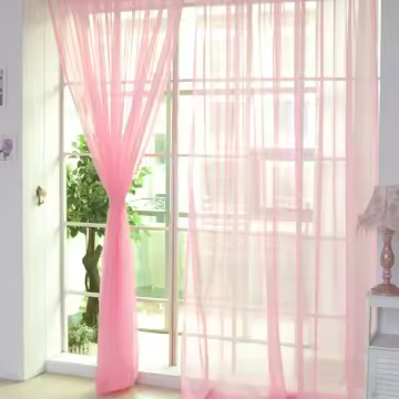 Cortina De Tules Colorida Y Transparente De Poliéster Para Dormitorio Cocina Sala De Estar Habitación De Niños Clase Magnética 1 Pieza - 1