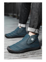 Botas De Invierno Impermeables Para Hombres Con Plush Cálido Botas De Nieve De Media Caña Antideslizantes Y Moda Negro Para Parejas - details 22