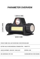 Linterna Frontal LED Para Pesca De Noche Con Vida Útil De Batería Larga Y Luz Fuerte Magnética Cargable Para Exteriores - details 7