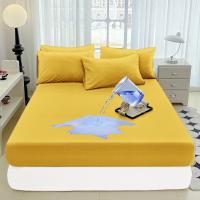 Protector De Sábanas Impermeable Y Seguro UPzo Color Sólido Cómodo Y Transpirable Cubierta Para Cama Sin Almohadas 100% Poliéster - details 2