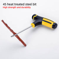 Kit De Reparación De Neumáticos Para Coche Con Herramienta De Estriado Y Tiras De Goma Set De Reparación De Agujeros Sin Pegamento Para Automóviles Y Motocicletas - details 2