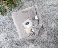 Manta Bebé De Algodón Flannel Con Bordado De Oso Cartoon Para Niños Y Niñas Recién Nacidos Manta De Sillín De Bebé Cubierta De Cama Para Infantes - details 15