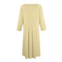 Vestido Largo De Manga Larga Para Mujer Casual Suéter Con Bolsillos Estilo Swing Suelto Cuello Redondo Color Sólido Vestido Robe - details 27